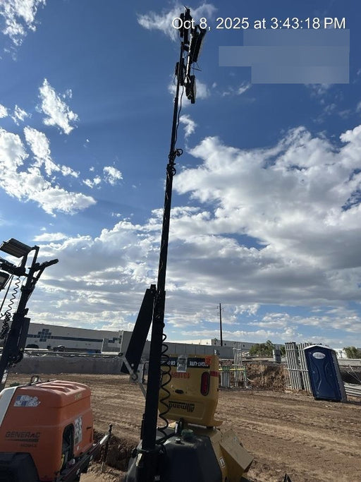 2021 Allmand NLV3GR (4) LED Light Fixture 350W, 23' Vertical Mast, 3kW Prime, Towable, Deep Sea L401, Leveling Jacks, Yanmar T4F 5.8hp