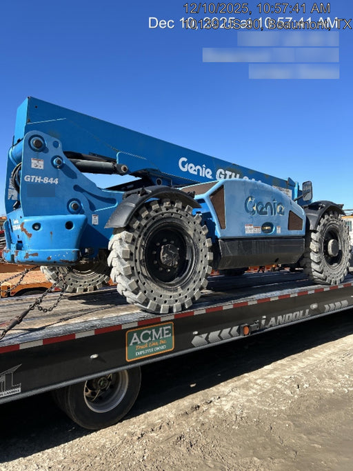 2018 Genie GTH-844 Genie GTH-844 w/ROPS, Work Lights, Solid Tires, RH Cab Mesh, Beacon, 60" Carriage and Forks
