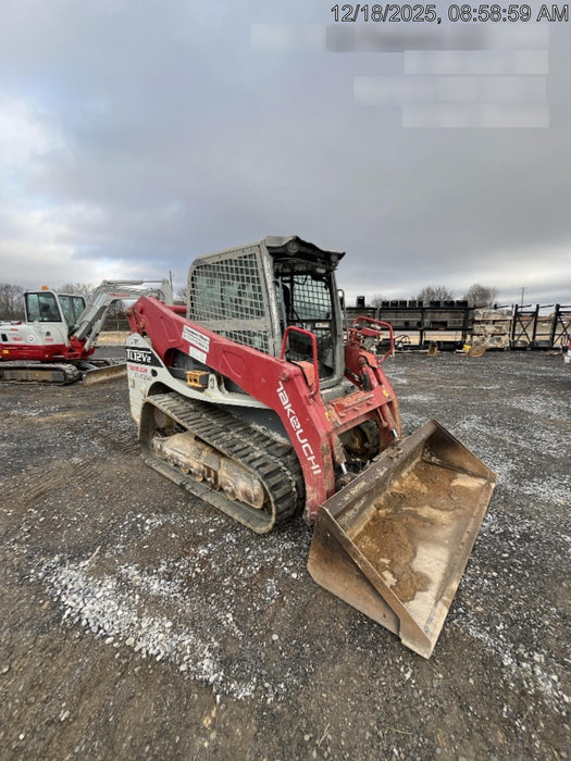 2019 Takeuchi TL12V2C Cab/Heat/Air w/Auxiliary Hydraulics, 2 Speed, Hydraulic QC 80" Tooth Bucket, 48" Pallet Forks