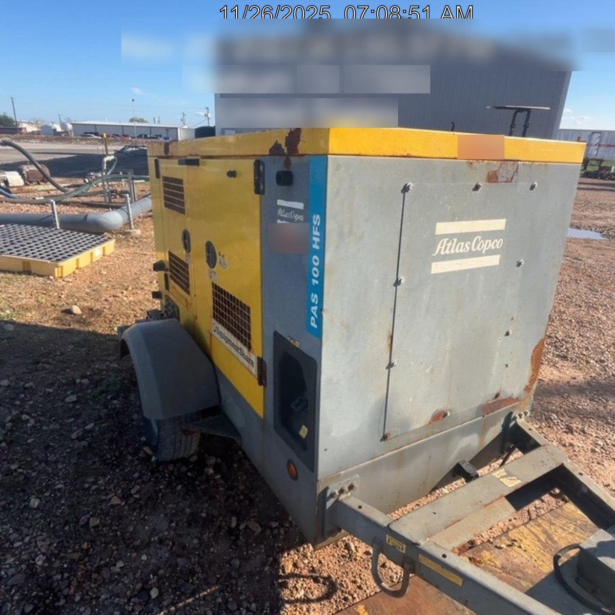 2020 ATLAS COPCO PAS 100 HF CS Enclosed