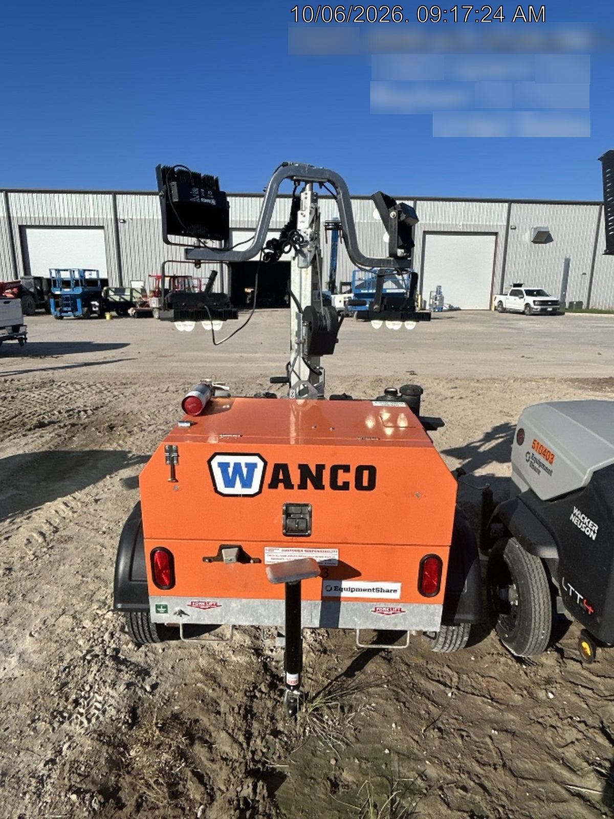 2024 Wanco WLTT-4MM4K Diesel, Deep Sea Controller, Shore Power Plug, Auto Start, (4) 350W LED Floodlights, 4kW Generator, 60 Gal Fuel Tank, 2" Ball, T3