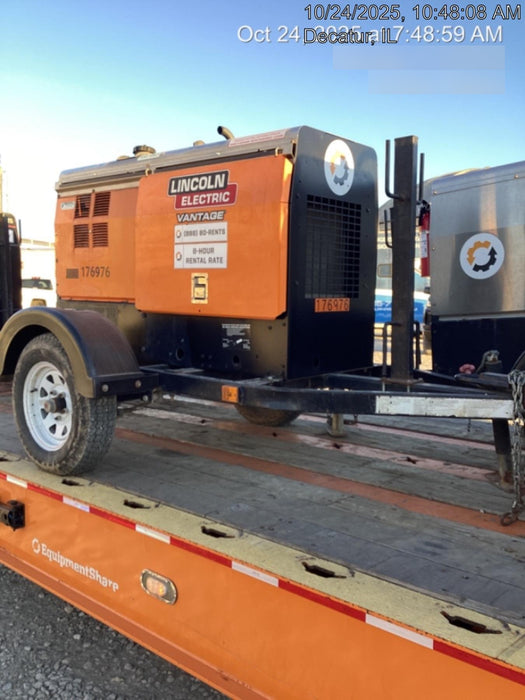 2021 Lincoln Electric Vantage 322 Vantage 322 Ready Pak 3 w/ Decals, ORANGE (includes trailer, cable rack, fender light kit) NO Telematics