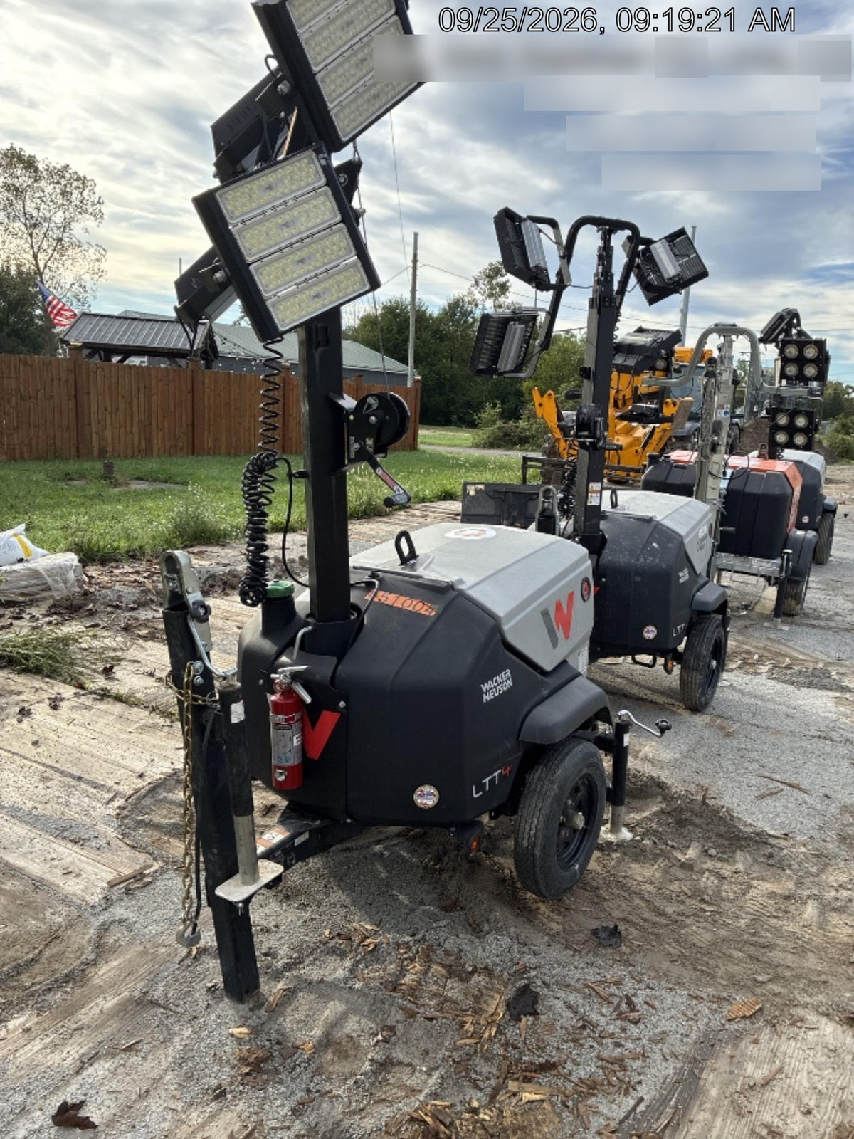 2024 Wacker Neuson LTT4 Diesel, Kohler KDW702, Deep Sea Controller, Auto Start, LED 320W, Bypass Outlet, T3