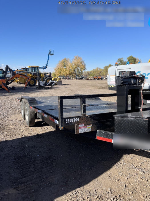 2025 TEXAS PRIDE TRAILERS 21' Lowboy Gravity Tilt Bed 14K Bumper Pull Trailer