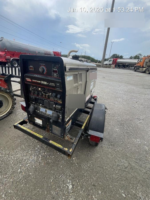2019 Lincoln Electric Vantage 322 Lincoln Vantage 322 Welder w/Trailer, Light Kit, Cable Rack