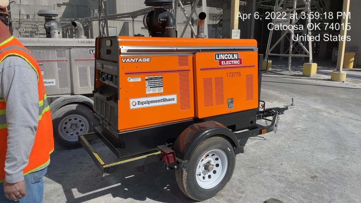 2021 Lincoln Electric Vantage 549X Ready Pak 3, ORANGE (includes trailer, cable rack, fender light kit)