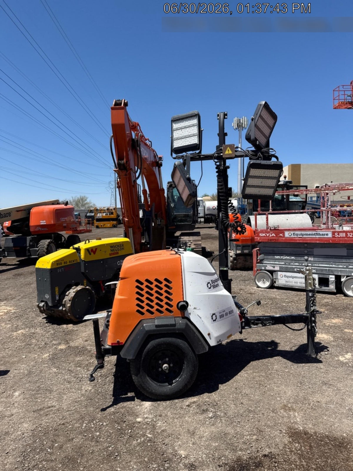 2024 Generac MLT2 Diesel, Flex Switch 120V Input, Powerzone Controller, 
(4) 320W LED Lights, 4kW Generator, 39.9 Gal Fuel Tank, 2" Ball, T3