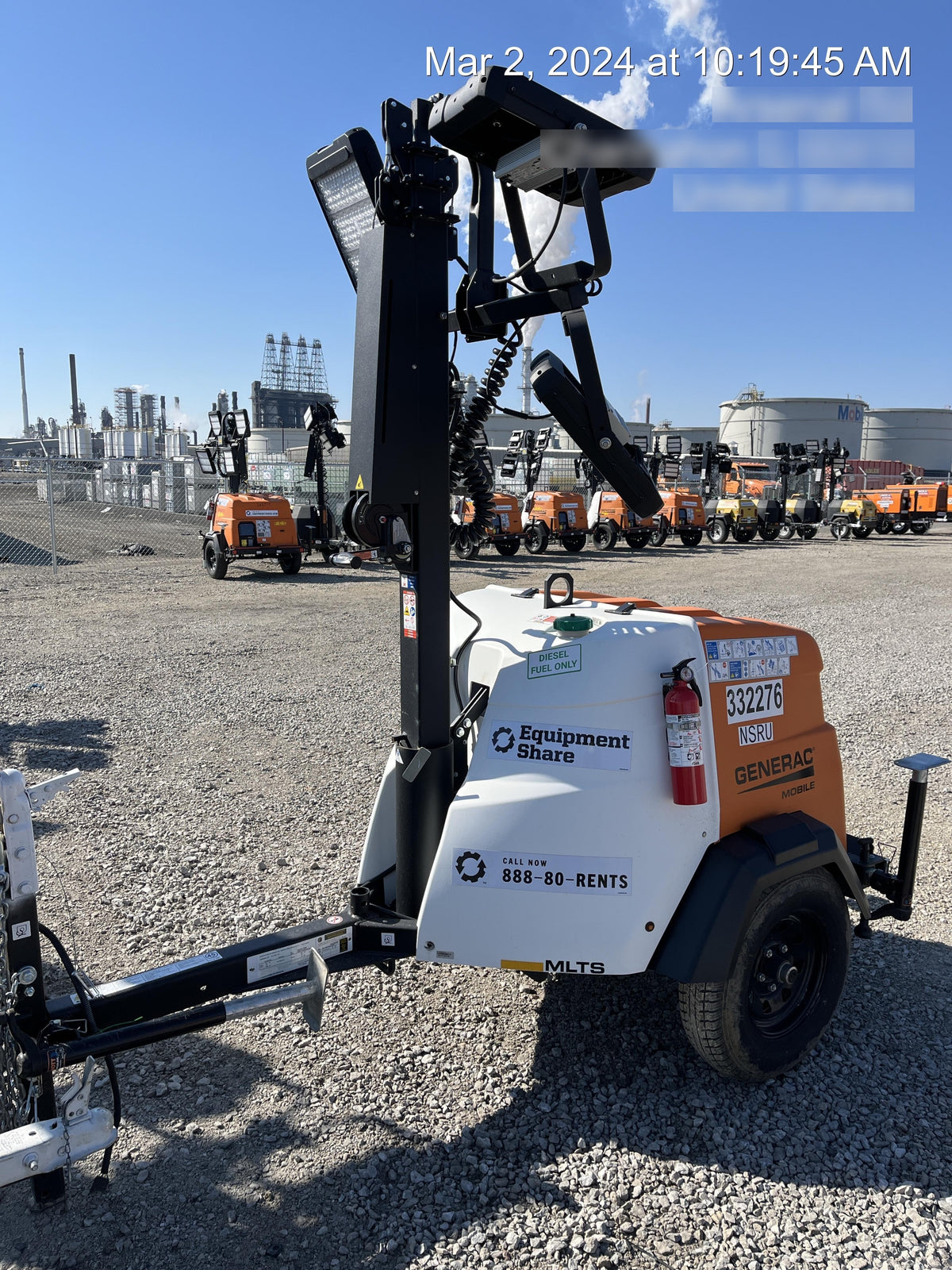 2023 Generac MLT2 Diesel, Flex Switch 120V Input, Powerzone Controller, (4) 320W LED Lights, 4kW Generator, 39.9 Gal Fuel Tank, 2" Ball, T3