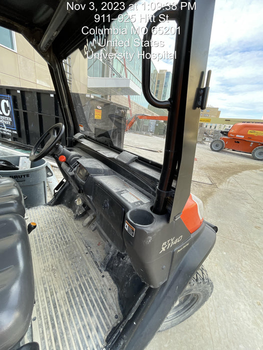 2021 Kubota RTV-X1140W-H Plastic Canopy, Windshield Acrylic Clear, LED Strobe Light, Wire Harness Kit, Back up Alarm
