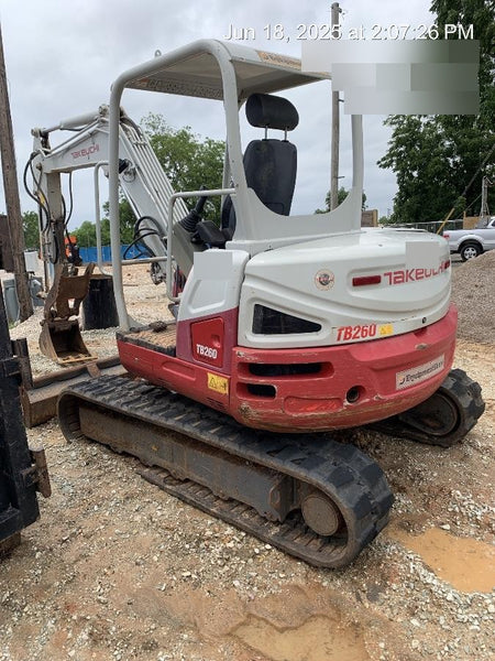 2019 Takeuchi TB260 Takeuchi TB260 Canopy w/Rubber Tracks, Auxiliary Hydraulics, Standard Blade, Manual QC