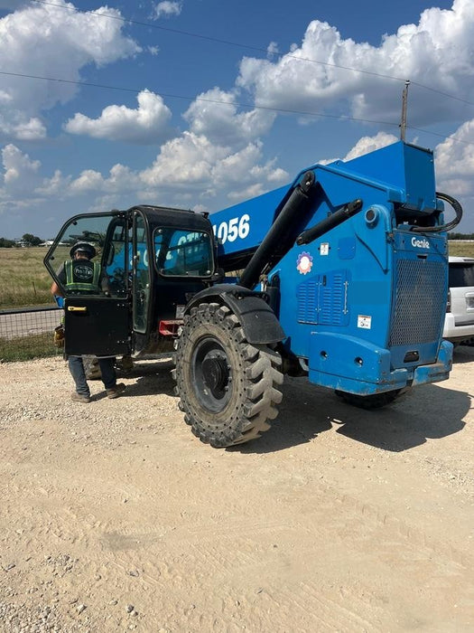 2018 Genie GTH-1056 Genie GTH-1056 w/CAB, Solid Tires, Work Lights, 60" carriage/forks, cab mesh, beacon