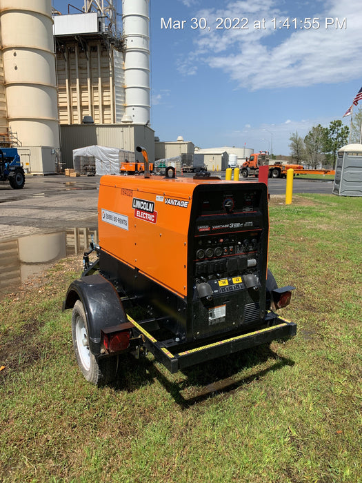 2021 Lincoln Electric Vantage 322 Vantage 322 Ready Pak 3 w/ Decals, ORANGE (includes trailer, cable rack, fender light kit) NO Telematics