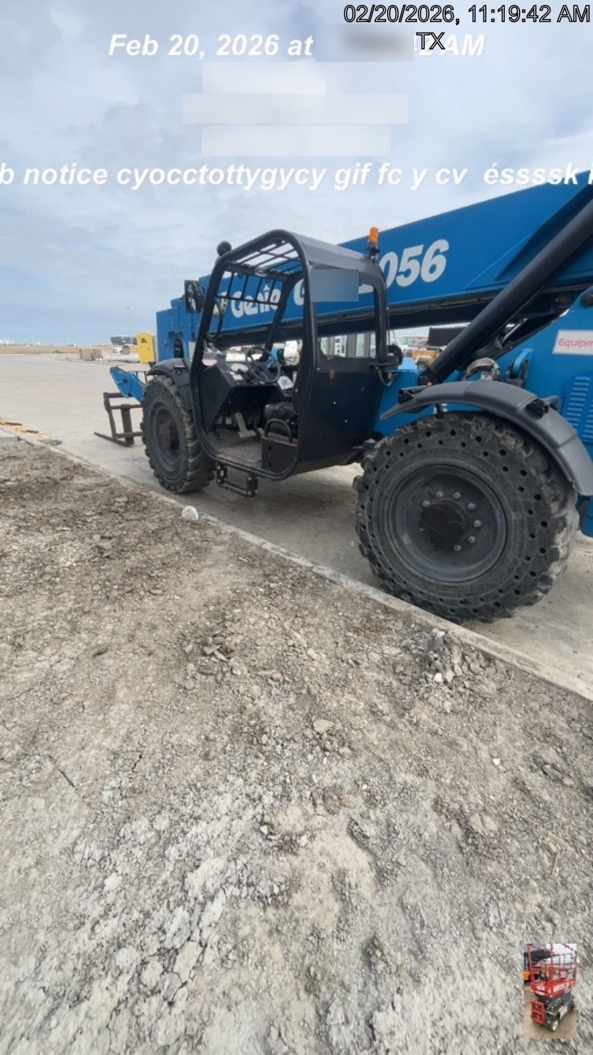 2017 Genie GTH-1056 Open Cab/Solid Tires