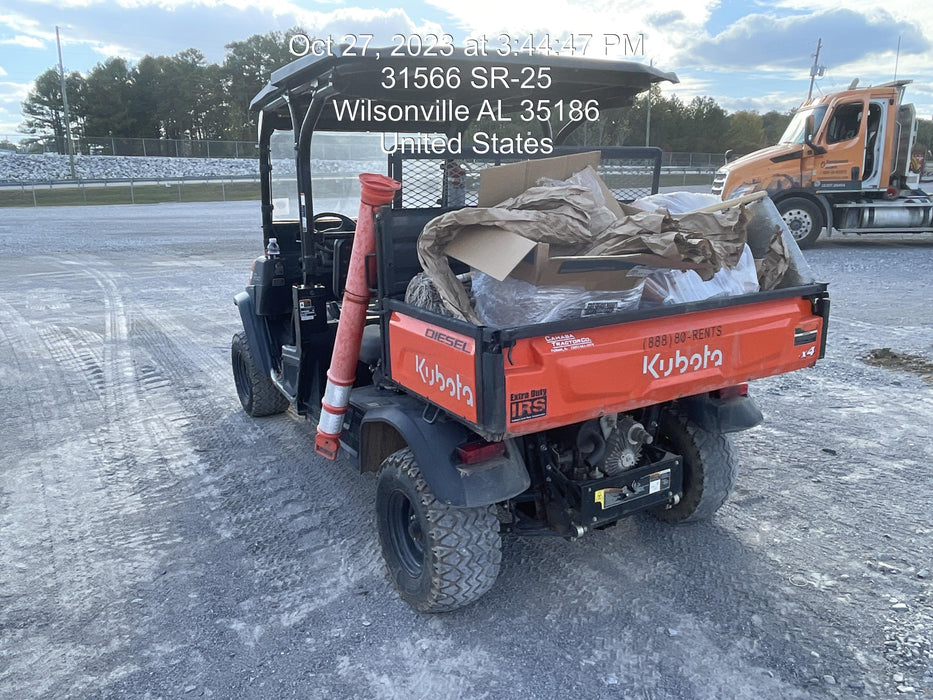 2020 Kubota RTV-X1140WL-H 4 Passenger cart with Plastic canopy, windshield, strobe light, harness, and backup alarm