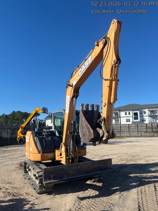 2015 Case CX80C CLOSED CAB, A/C, RUBBER TRACKS PADS, 7'-2" ARM