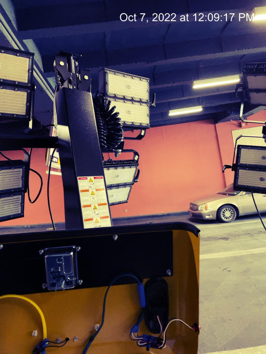 2022 Allmand NLV3GR (4) LED Light Fixture 350W, 23' Vertical Mast, 3kW Prime, Towable, ES Decals, T3