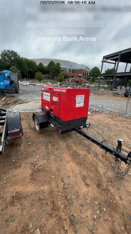 2022 Shindaiwa DGW400MDL Kubota D902 Engine, 23 HP, Dual Op Welder, Wire, Arc, Droop Stick, Tig, and CC Stick Functionality, Simulphase, 3 Phase and 1 Phase Gen Output, Single Axle NB Trlr, Slr Trckl Chrg 12V 12W, Fire Ext