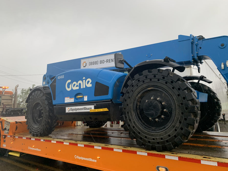 2019 Genie GTH-844 Cab/Heat/AC, Solid RT Tires, LED Work Lights, Beacon 60" QA Carriage, 48" Forks