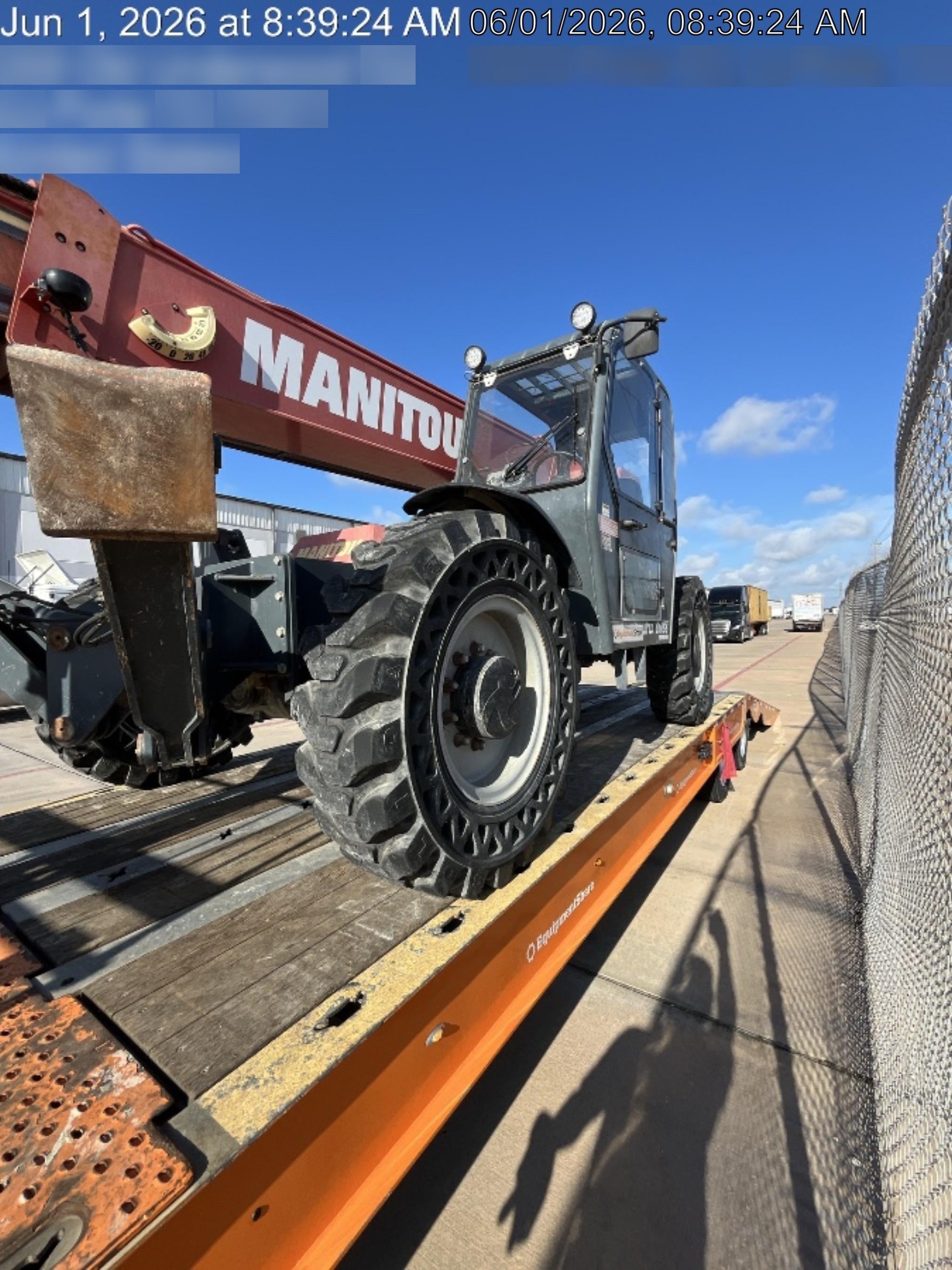 2018 Manitou MTA10055 Manitou MTA 10055 w/Cab/Heat/AC, Work Lights/Strobe, Aux Hyd, Solid Tires, Lift Hook, 66" Carriage, 60" Forks
