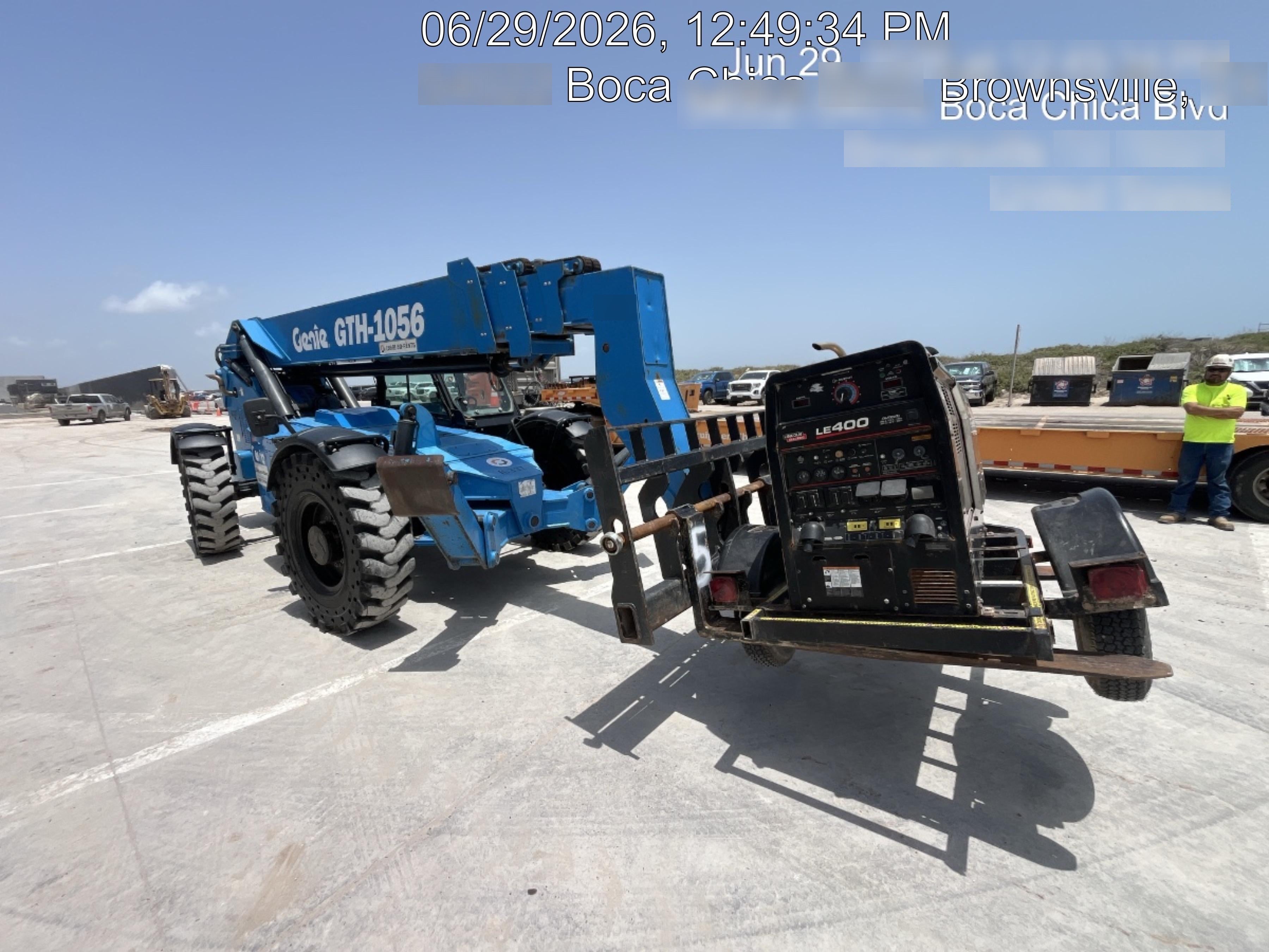 2018 Genie GTH-1056 Genie GTH-1056 w/CAB, Solid Tires, Work Lights, 60" carriage/forks, cab mesh, beacon