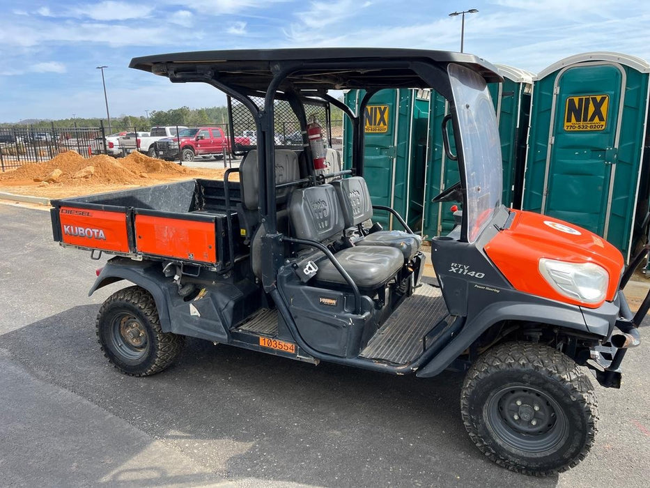Kubota RTV-X1140W-H 4WD utility cart -LED strobe -Windshield tempered glass -Plastic canopy -Wire harness kit -Backup alarm