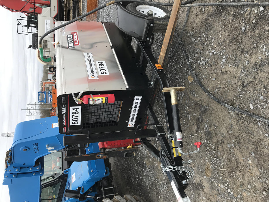 2019 Lincoln Electric Vantage 322 Welder Ready-Pak 3, Two wheel trailer, Fender and Light kit, Cable Rack