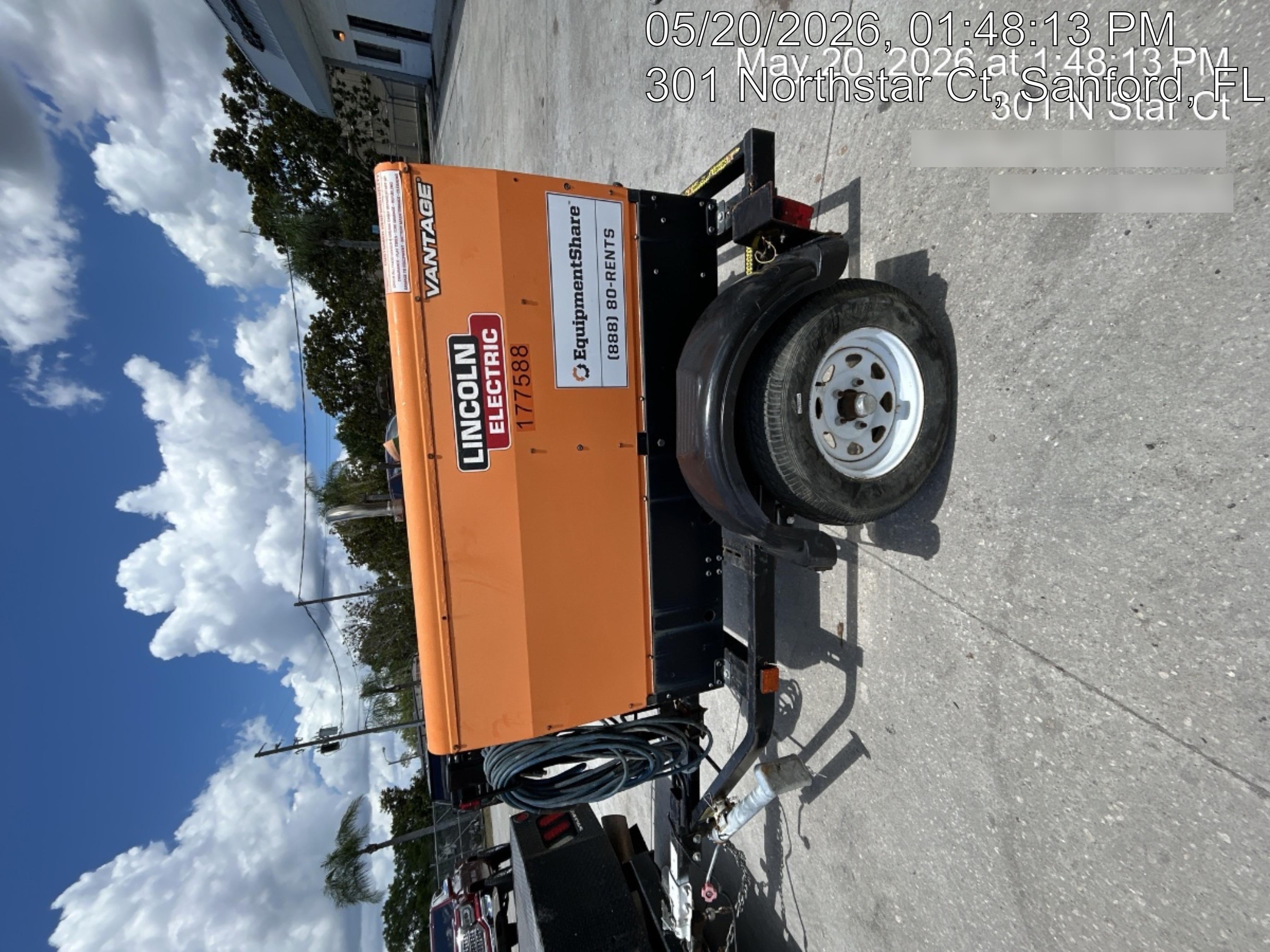2021 Lincoln Electric Vantage 322 Vantage 322 Ready Pak 3 w/ Decals, ORANGE (includes trailer, cable rack, fender light kit) NO Telematics