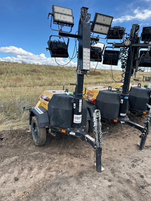 2022 Allmand NLV3GR (4) LED Light Fixture 350W, 23' Vertical Mast, 3kW Prime, Towable, ES Decals, T3