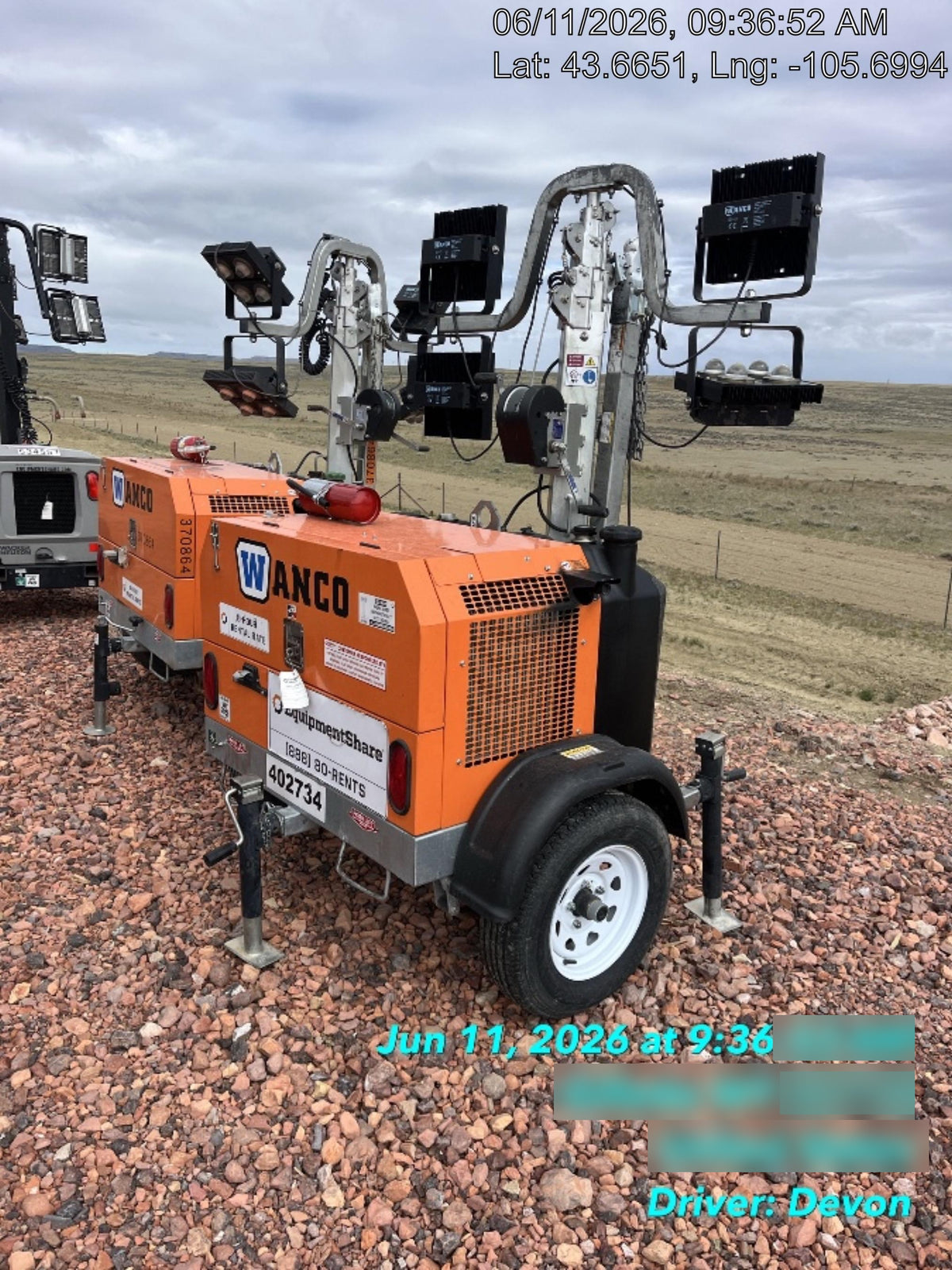 2024 Wanco WLTT-4MM4K Diesel, Deep Sea Controller, Shore Power Plug, Auto Start, (4) 350W LED Floodlights, 4kW Generator, 60 Gal Fuel Tank, 2" Ball, T3
