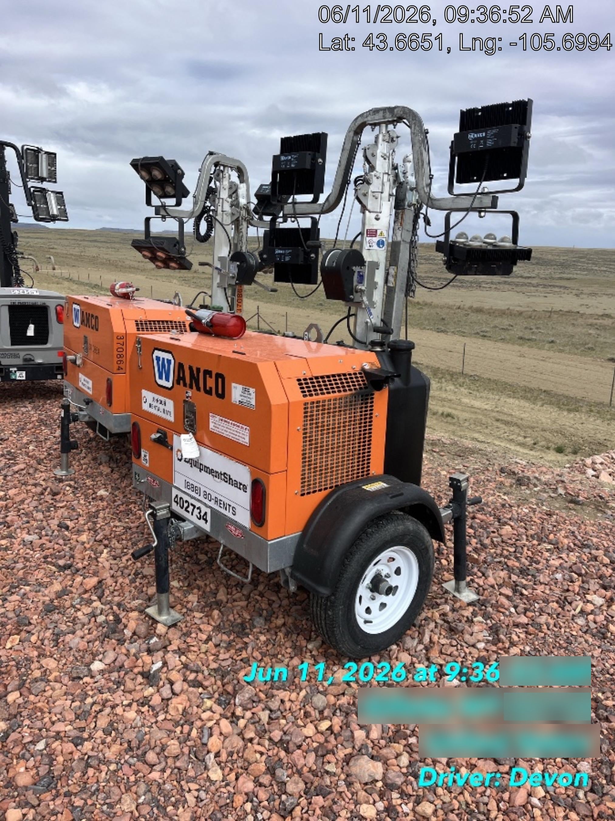 2024 Wanco WLTT-4MM4K Diesel, Deep Sea Controller, Shore Power Plug, Auto Start, (4) 350W LED Floodlights, 4kW Generator, 60 Gal Fuel Tank, 2" Ball, T3