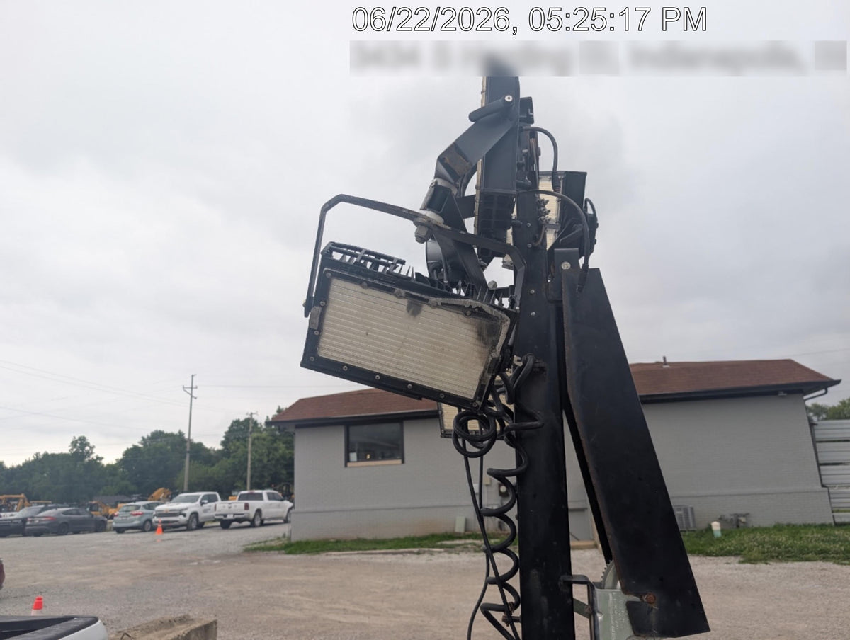 2022 Allmand NLV3GR (4) LED Light Fixture 350W, 23' Vertical Mast, 3kW Prime, Towable, Deep Sea L401, Leveling Jacks, Yanmar T4F 5.8hp