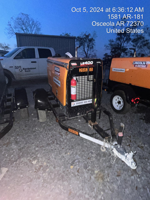 2022 Lincoln Electric LE400 Kubota V1505, Trlr, Cable Rack, Light Kit, ES Decals, T3