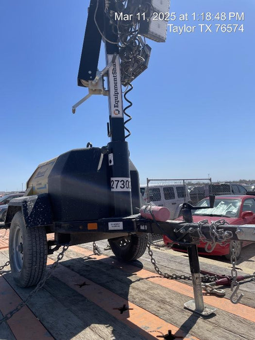 2022 Allmand NLV3GR (4) LED Light Fixture 350W, 23' Vertical Mast, 3kW Prime, Towable, ES Decals, T3