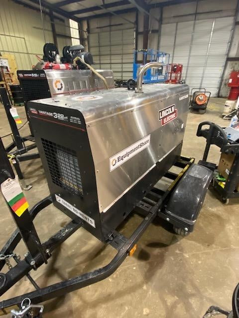 2019 Lincoln Electric Vantage 322 Ready-Pak 3, Two Wheel Trailer, Fender and Light Kit, Cable Rack