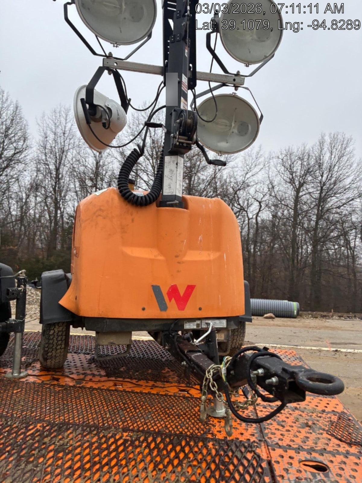 2022 Allmand NLV3GR (4) LED Light Fixture 350W, 23' Vertical Mast, 3kW Prime, Towable, Deep Sea L401, Leveling Jacks, Yanmar T4F 5.8hp