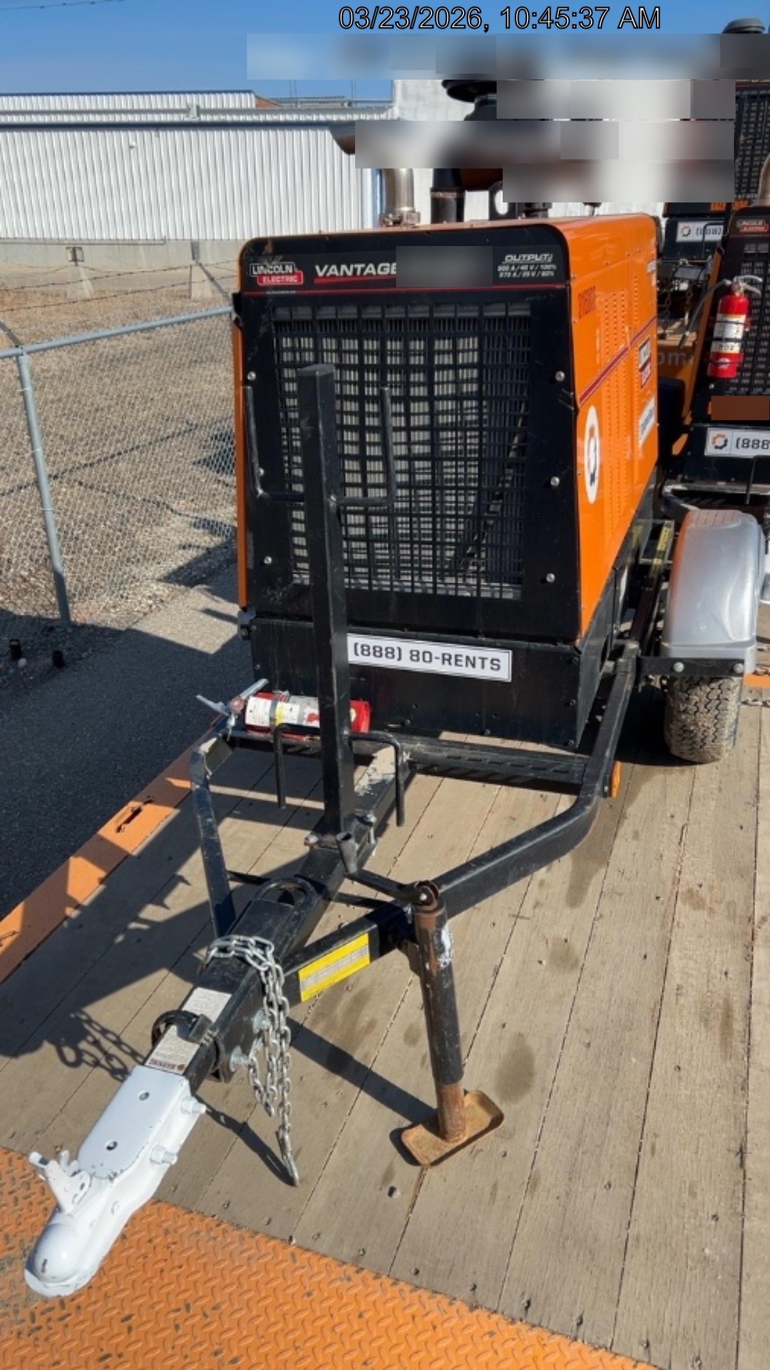 2023 Lincoln Electric Vantage 549X Crosslink Technology, Trailer Mounted, ES Decals, T3
