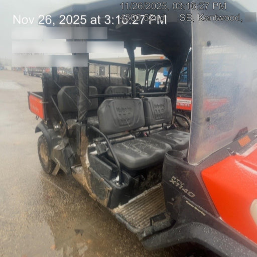 2022 Kubota RTV-X1140W-H Plastic Canopy, Windshield Acrylic Clear, LED Strobe Light, Wire Harness Kit, Back up Alarm