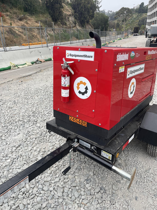 2022 Shindaiwa DGW400MDL Kubota D902 Engine, 23 HP, Dual Op Welder, Wire, Arc, Droop Stick, Tig, and CC Stick Functionality, Simulphase, 3 Phase and 1 Phase Gen Output, Single Axle NB Trlr, Slr Trckl Chrg 12V 12W, Fire Ext