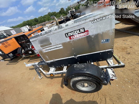2019 Lincoln Electric Vantage 322 Welder Ready-Pak 3, Two wheel trailer, Fender and Light kit, Cable Rack