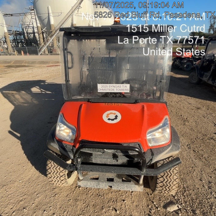 2021 Kubota RTV-X1140W-H Plastic Canopy, Windshield Acrylic Clear, LED Strobe Light, Wire Harness Kit, Back up Alarm