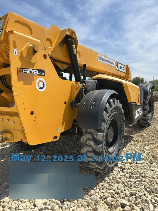 2020 JCB 509-42 Canopy, Solid Tires, Work Lights, Beacon, Aux Hydraulics, Back up Alarm, Lifting Eye, ES Decals