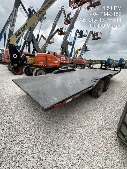 2024 TEXAS PRIDE TRAILERS 21' Lowboy Gravity Tilt Bed 14K Bumper Pull Trailer