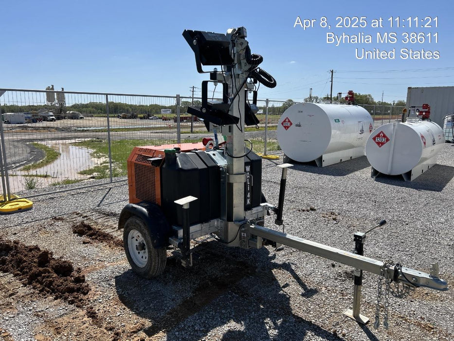 2024 Wanco WLTT-4MM4K Diesel, Mitsubishi L2E, 9.0HP @1800 rpm, Deep Sea Controller, Shore Power Plug, Auto Start, (4) 350W LED Floodlights, 4kW Generator, 60 Gal Fuel Tank, 2" Ball, T3