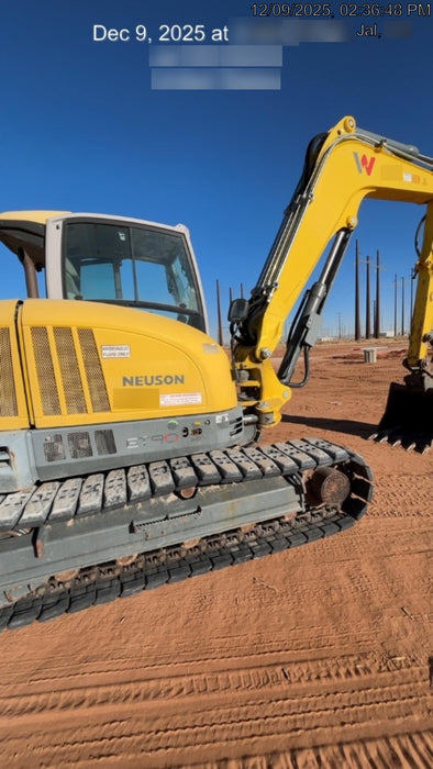 2019 Wacker Neuson ET90 Enclosed Cab, Hybrid Tracks, Long Dipperstick, T4, Hydraulic Thumb w/Manual QC, Buckets: 18/24/36"