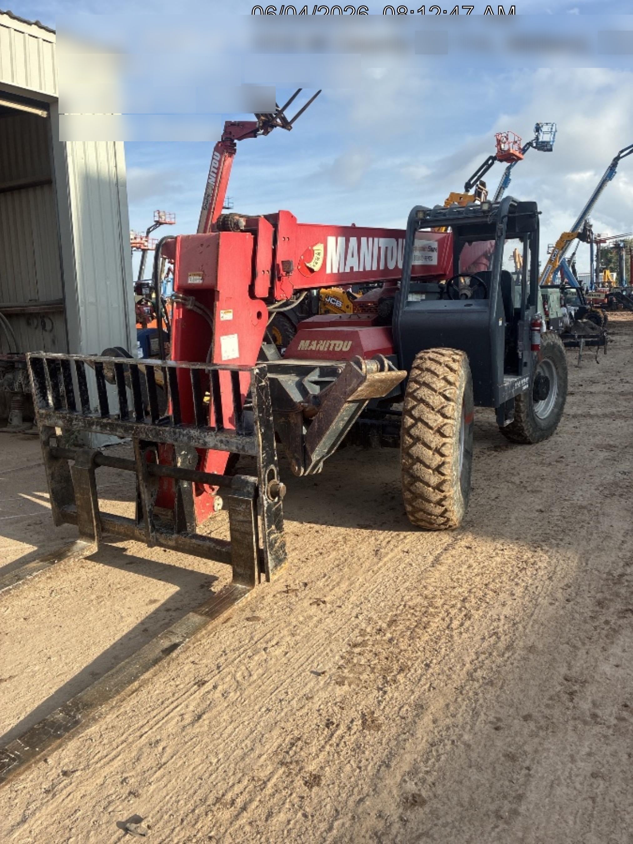 2018 Manitou 12042 Manitou MTA 12042 w/Open ROPS, Work Lights/Strobe, Aux Hyd, Solid Tires, Lift Hook, 66" Carriage, 72" Forks, Outriggers