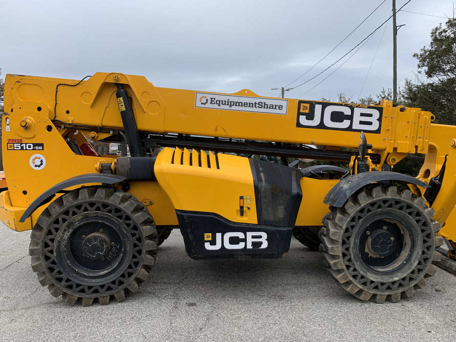 2020 JCB 510-56 Canopy, Solid Tires, Work Lights, Beacon, Aux Hydraulics, Back up Alarm, Lifting Eye, ES Decals