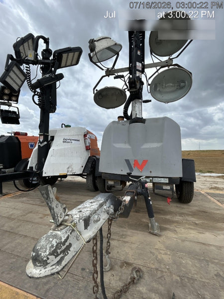 2019 Wacker Neuson LTV6L-MH Mobile Light Tower w/Fuel Level Sensor Installed