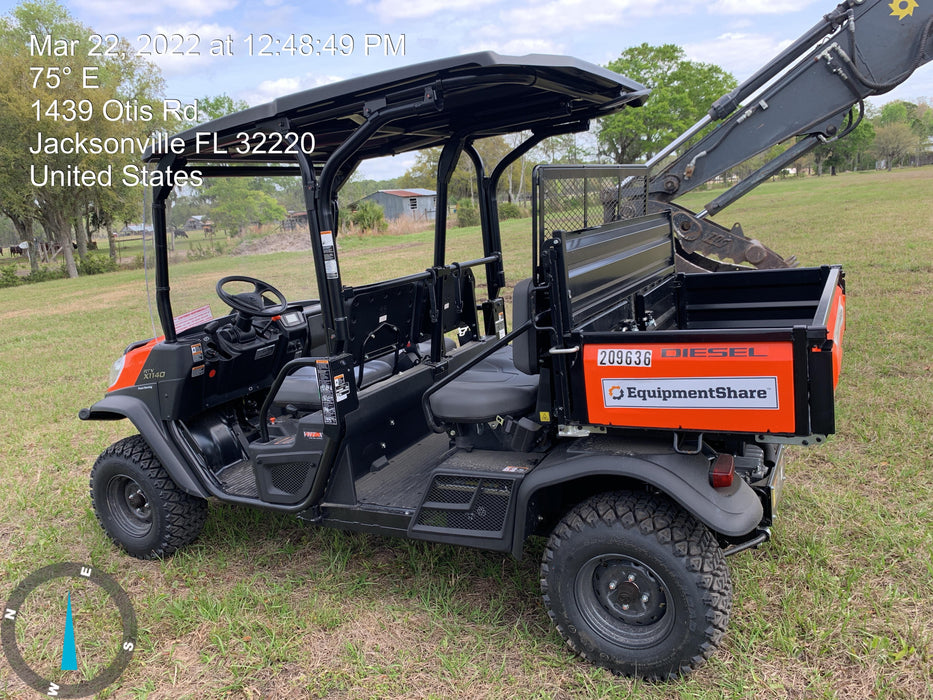 2022 Kubota RTV-X1140W-H Plastic Canopy, Windshield Acrylic Clear, LED Strobe Light, Wire Harness Kit, Back up Alarm