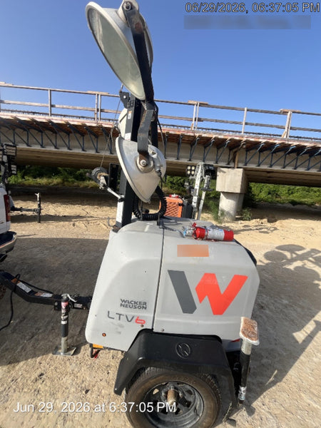 2019 Wacker Neuson LTV6L-MH Mobile Light Tower w/Fuel Level Sensor Installed