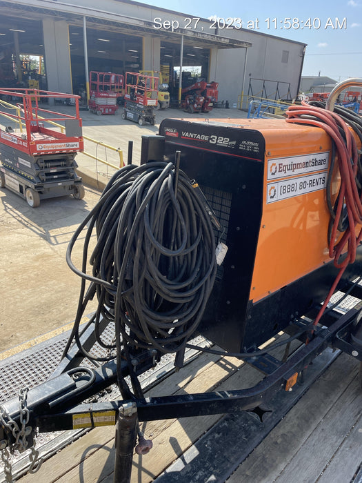 2021 Lincoln Electric Vantage 322 Vantage 322 Ready Pak 3 w/ Decals, ORANGE (includes trailer, cable rack, fender light kit) NO Telematics